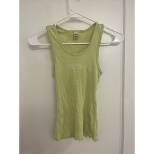 Vintage Green Lettuce Tank Top Lake Tahoe California Granolagirl Xxs
